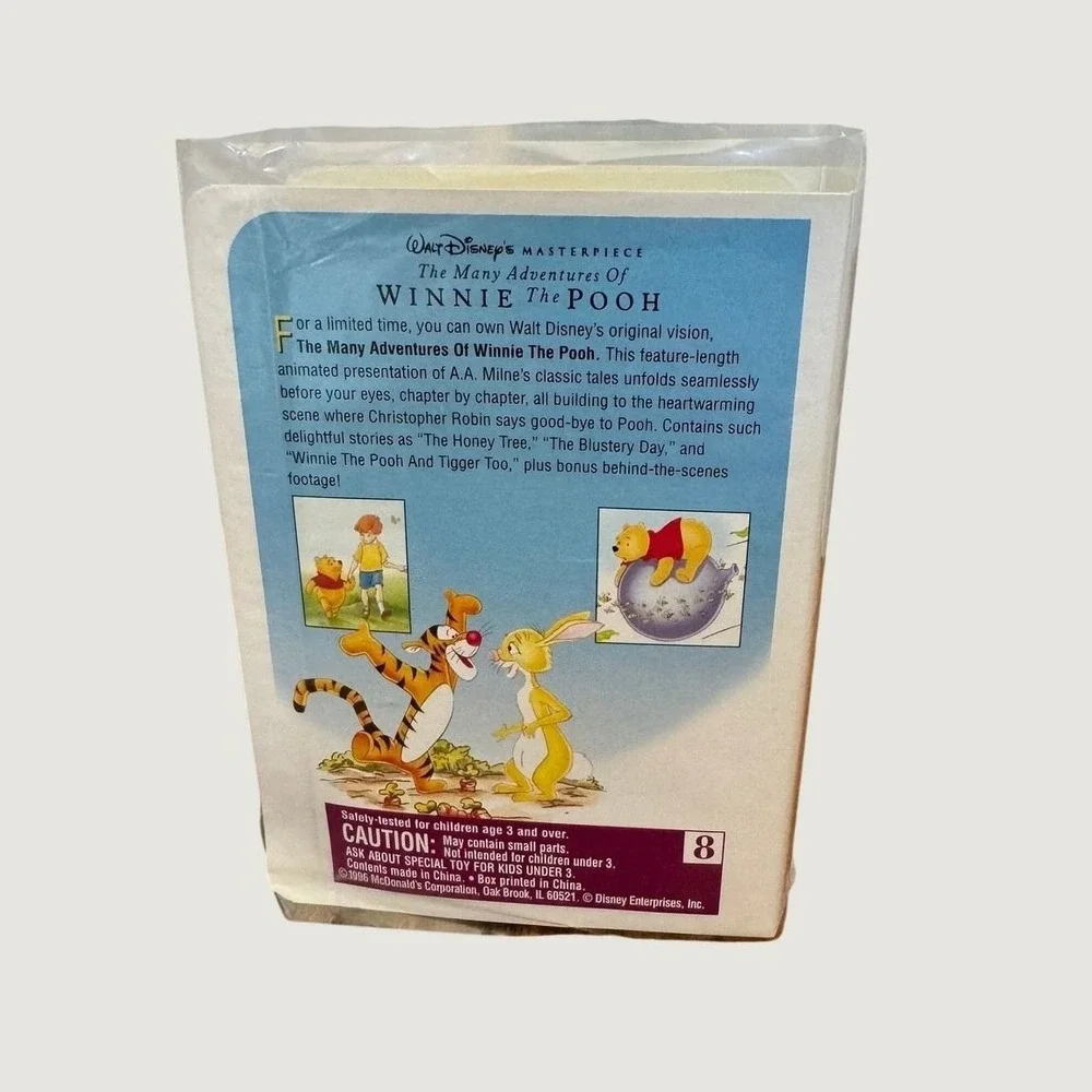 Disney Winnie the Pooh Tigger McDonald's Happy Meal 1996 VHS Case Collectible